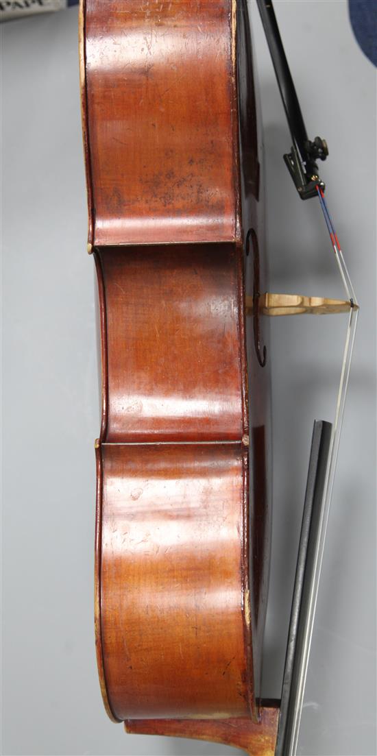 A half-size Lowlands cello outfit, c.1860